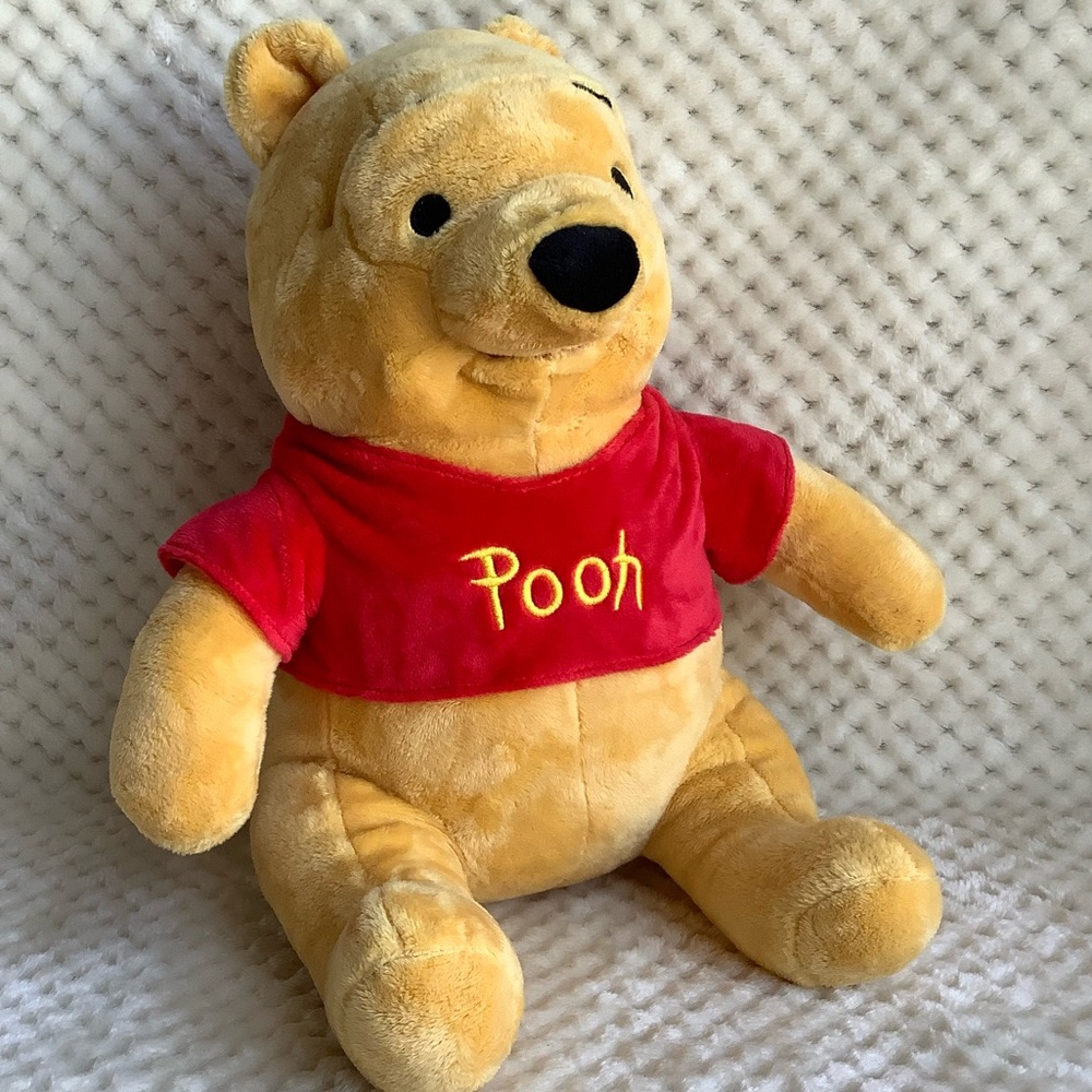 Unbranded Winnie the Pooh Plush Bear Stuffed Animal Toy Embroidered Eyes